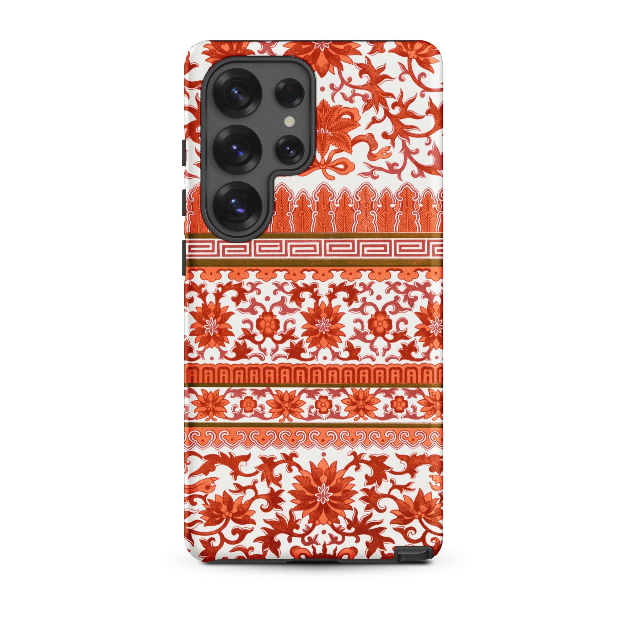 Fiery Chinoiserie Florals Owen Jones Samsung Case, Galaxy S25 Ultra / Matte, Red White Patterned Smartphone Case