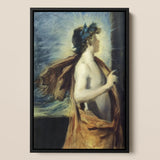 Figure of Apollo from ?The Forge Vulcan’ - John Singer Sargent Framed Canvas, 12x18’’ / 31x46cm / Black Floating Frame, Framed Oil Painting C