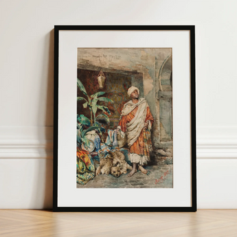 Figure of a Moor - Carlo Ascenzi Art Print / Canvas, 12x16’’ / 31x41cm / Black Frame / Matboard, Posters Prints & Visual Artwork, Toby Leon