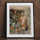 Figure of a Moor Carlo Ascenzi Art Print, Framed Watercolor Painting