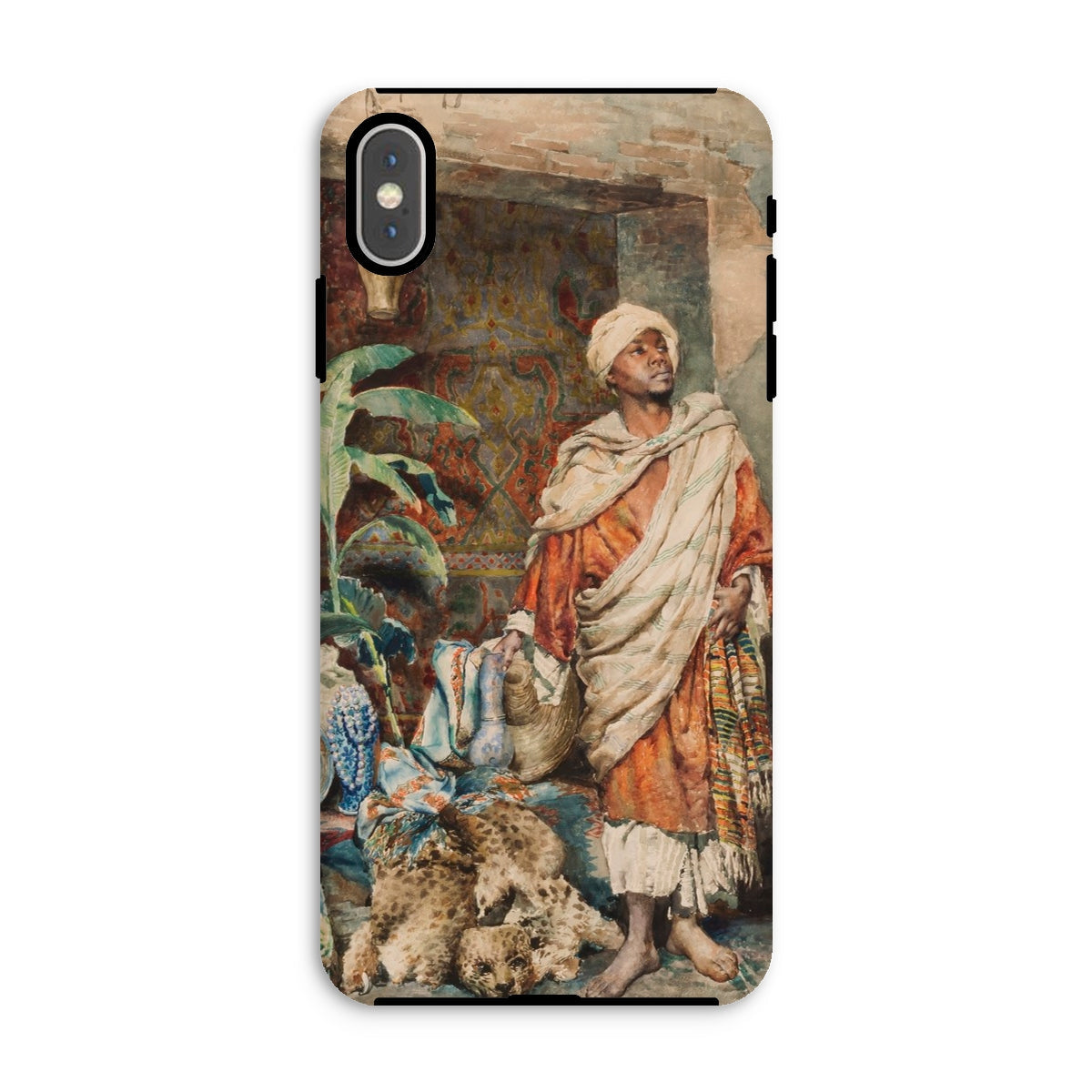 Figure of a Moor Carlo Ascenzi Iphone Case, Xs Max / Matte, Phone Case Classical Artwork Figure White Orange Robes