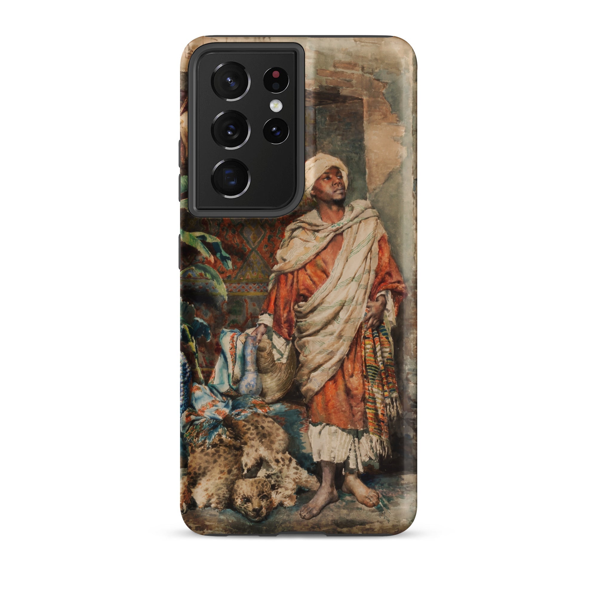 Figure of a Moor - Carlo Ascenzi Samsung Case, Galaxy S21 Ultra / Matte, Smartphone Case Classical Painting Man Traditional Attire Animal