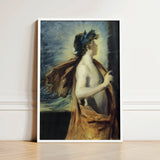 Figure of Apollo from ?The Forge Vulcan’ - John Singer Sargent Art Print / Canvas Framed Reproduction Classical Painting Dark Hair Adorned,