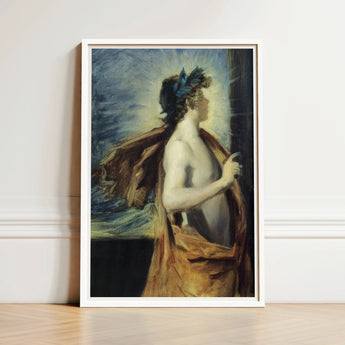 Figure of Apollo from ?The Forge Vulcan’ - John Singer Sargent Art Print / Canvas Framed Classical Painting Dark Hair, Incandescent Crown F