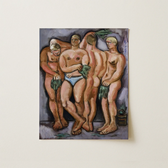 Finnish-yankee Sauna - Marsden Hartley Art Print / Canvas Rectangular Stylized Painting Four Nude Figures