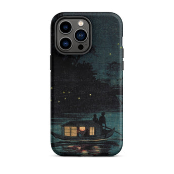 Fireflies at Ochanomizu - Kobayashi Kiyochika Iphone Case, 14 Pro Max / Matte, Artistic Phone Case