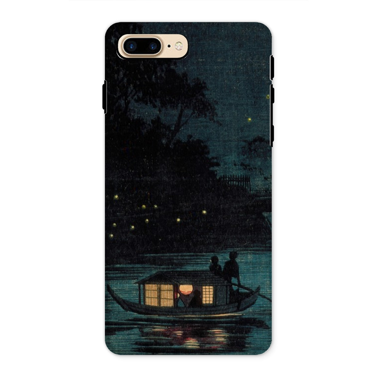 Fireflies at Ochanomizu Kobayashi Kiyochika Iphone Case, 8 Plus / Matte, Phone Case Traditional Japanese Boat Lanterns Night