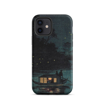 Fireflies at Ochanomizu - Kobayashi Kiyochika Phone Case Iphone 12 / Matte Iphone Case Boat Scene Kobayashi Kiyochika Case, Ochanomizu
