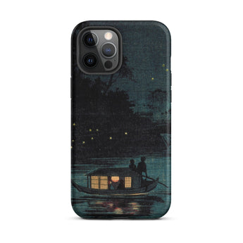 Fireflies at Ochanomizu - Kobayashi Kiyochika Phone Case Iphone 12 Pro Max / Matte Artistic Phone Case Kobayashi Kiyochika Iphone Case,