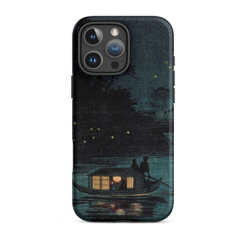 Fireflies at Ochanomizu - Kobayashi Kiyochika Phone Case Iphone 16 Pro Max / Matte Phone Case Boat Scene Kobayashi Kiyochika Iphone Case,