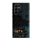 Fireflies at Ochanomizu Kobayashi Kiyochika Samsung Case, Galaxy S22 Ultra / Matte, Smartphone Case Night Scene Boat Water