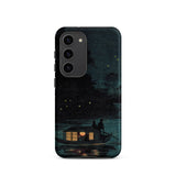 Fireflies at Ochanomizu - Kobayashi Kiyochika Samsung Case, Galaxy S23 / Matte, Dark-colored Phone Case Serene Night Scene Boat Water