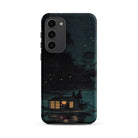 Fireflies at Ochanomizu Kobayashi Kiyochika Samsung Case, Galaxy S23 Plus / Matte, Smartphone Case Dark Painterly Scene Boat Water Night
