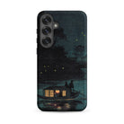 Fireflies at Ochanomizu Kobayashi Kiyochika Samsung Case, Galaxy S25 Plus / Matte, Black Phone Case Serene Night Scene Boat Water