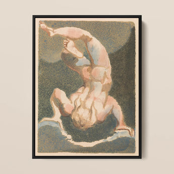 The First Book of Urizen - William Blake Art Print / Canvas, 12x16’’ / 31x41cm / Black Frame, Posters Prints & Visual Artwork, Toby Leon