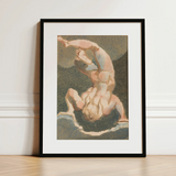 The First Book of Urizen - William Blake Art Print / Canvas, 12x16’’ / 31x41cm / Black Frame / Matboard, Posters Prints & Visual Artwork,