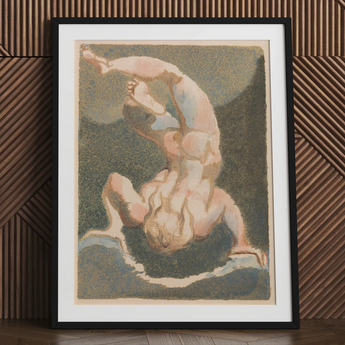 The First Book of Urizen - William Blake Art Print / Canvas, 24x32’’ / 61x81cm / Black Frame / Matboard, Posters Prints & Visual Artwork,