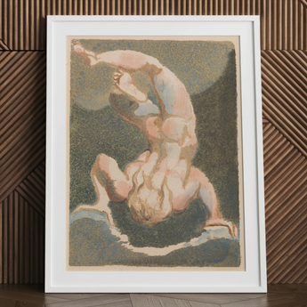 The First Book of Urizen - William Blake Art Print / Canvas, 24x32’’ / 61x81cm / White Frame / Matboard, Posters Prints & Visual Artwork,