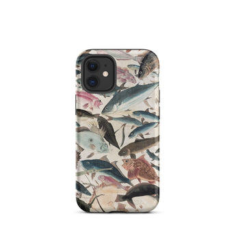 Fish - Utagawa Yoshikazu Ocean Life Iphone Case, 12 Mini / Matte, Fish-patterned Phone Case