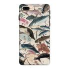 Fish Utagawa Yoshikazu Ocean Life Iphone Case, 8 Plus / Matte, Phone Case Vintage Fish Pattern Multiple Species Muted