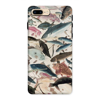 Fish - Utagawa Yoshikazu Ocean Life Iphone Case, 8 Plus / Matte, Phone Case Vintage Fish Pattern Multiple Species Muted