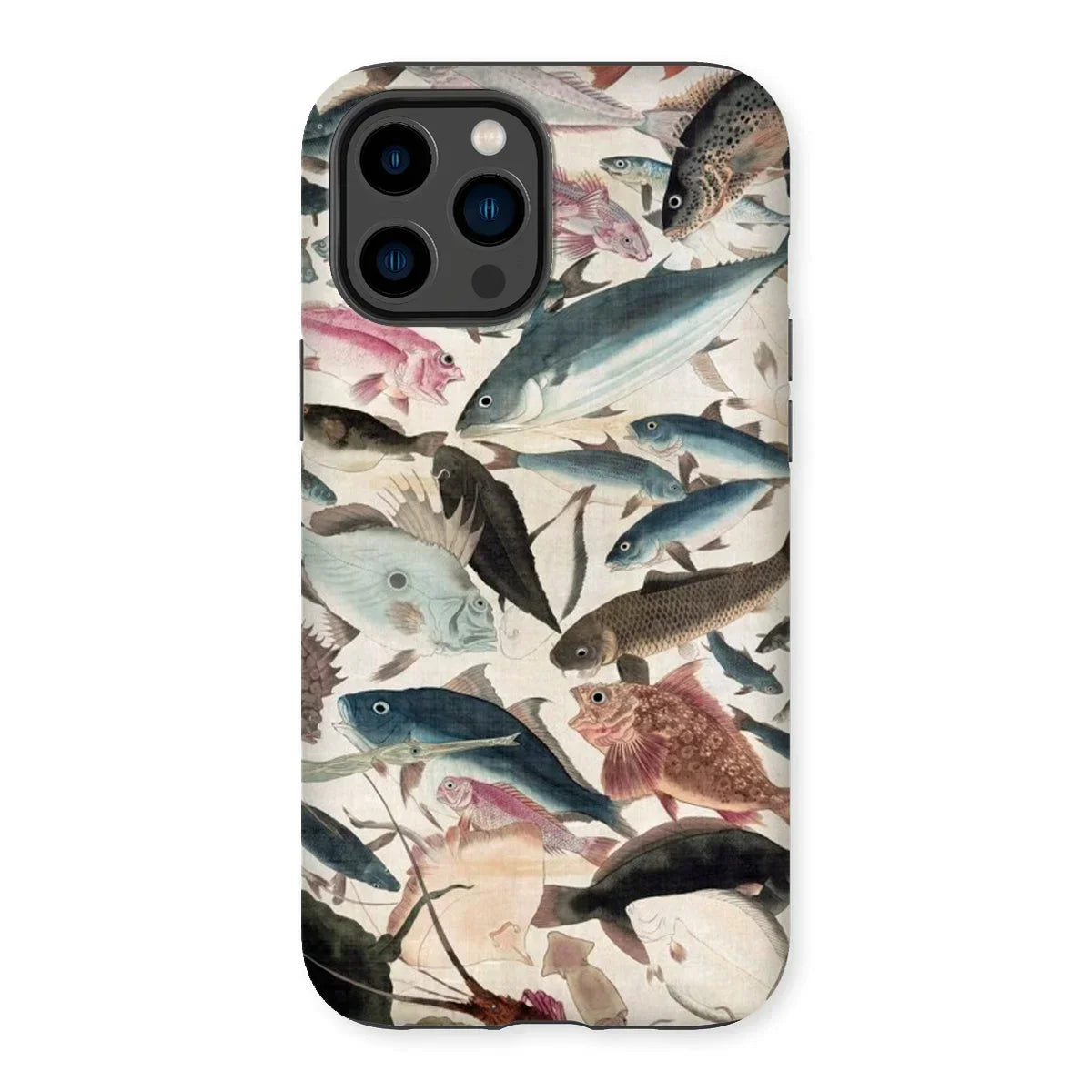 Fish - Utagawa Yoshikazu Ocean Life Iphone Case, 14 Pro Max / Matte, Kite-952491881, Phone Case Vintage Fish Pattern