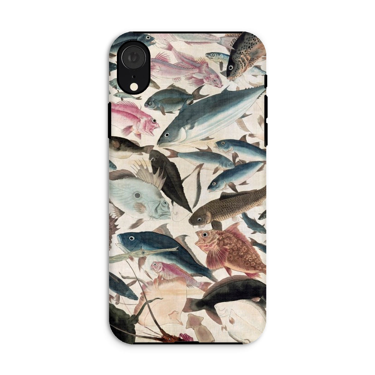 Fish Utagawa Yoshikazu Ocean Life Iphone Case, Xr / Matte, Phone Case Vintage Style Pattern Fish Marine Creatures