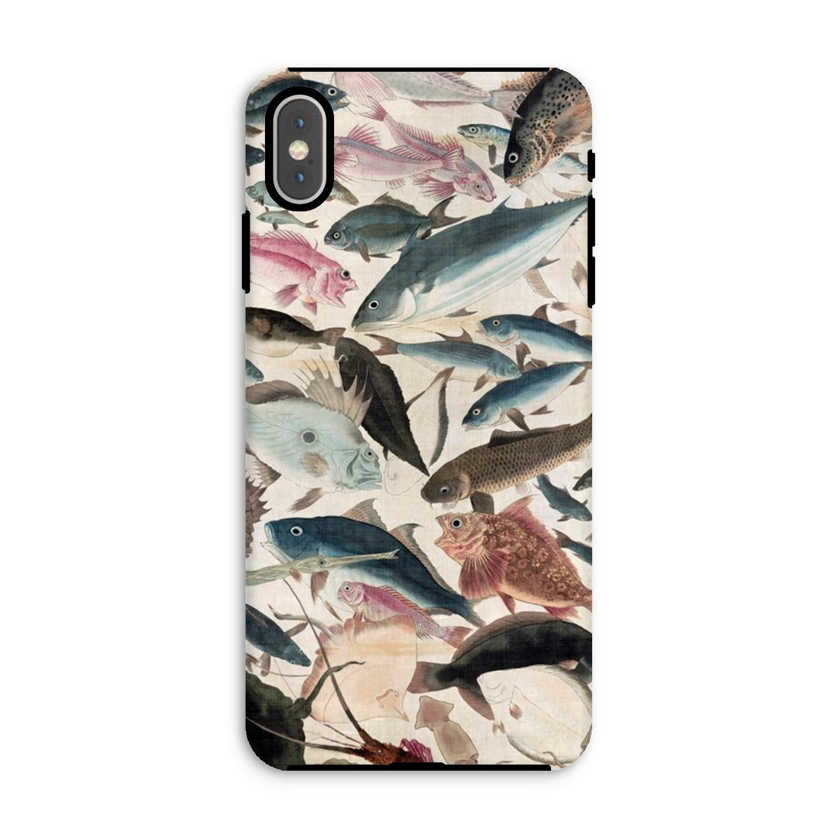 Fish Utagawa Yoshikazu Ocean Life Iphone Case, Xs Max / Matte, Phone Case Vintage Style Pattern Fish Sea Creatures