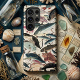 Fish - Utagawa Yoshikazu Ocean Life Phone Case Phone Case Detailed Illustration Fish Shades Blue Gray Utagawa Yoshikazu Ocean, Ocean Life,