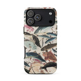 Fish - Utagawa Yoshikazu Ocean Life Phone Case Iphone 17 Pro Max / Matte Iphone 12 Pro Max Case Fish Pattern Black Utagawa Yoshikazu Ocean,