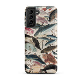 Fish - Utagawa Yoshikazu Ocean Life Phone Case Samsung Galaxy S21 Plus / Matte Phone Case Detailed Vintage-style Illustration Numerous Fish