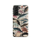 Fish Utagawa Yoshikazu Ocean Life Samsung Case, Galaxy S21 / Matte, White Smartphone Case Multi Species Fish Pattern