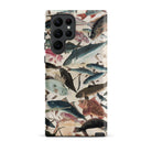 Fish Utagawa Yoshikazu Ocean Life Samsung Case, Galaxy S22 Ultra / Matte, Smartphone Case Detailed Fish Pattern