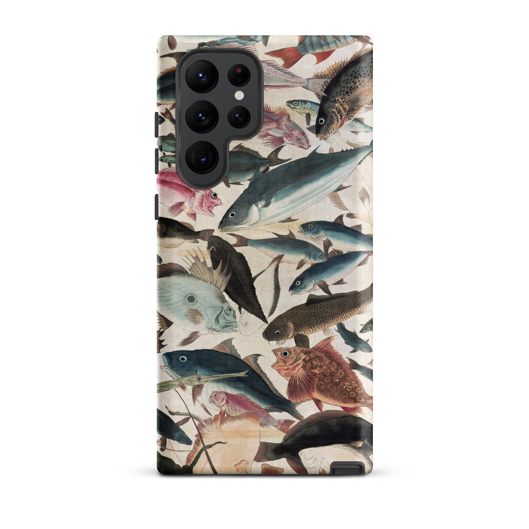 Fish Utagawa Yoshikazu Ocean Life Samsung Case, Galaxy S22 Ultra / Matte, Smartphone Case Detailed Fish Pattern