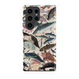 Fish - Utagawa Yoshikazu Ocean Life Samsung Case, Galaxy S23 Ultra / Matte, Smartphone Case Adorned Vibrant Intricate Pattern Fish Species