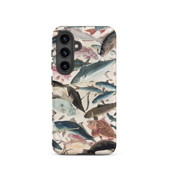 Fish - Utagawa Yoshikazu Ocean Life Samsung Case, Galaxy S24 / Matte, Smartphone Case Multi-species Fish Pattern