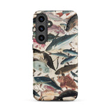 Fish - Utagawa Yoshikazu Ocean Life Samsung Case, Galaxy S24 Plus / Matte, Phone Case Collage Fish Species