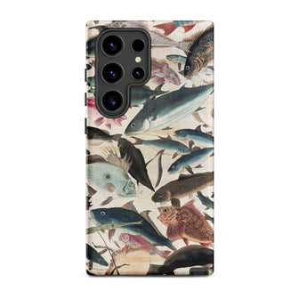 Fish - Utagawa Yoshikazu Ocean Life Samsung Case, Galaxy S24 Ultra / Matte, Phone Case Detailed Artistic Pattern Fish Species