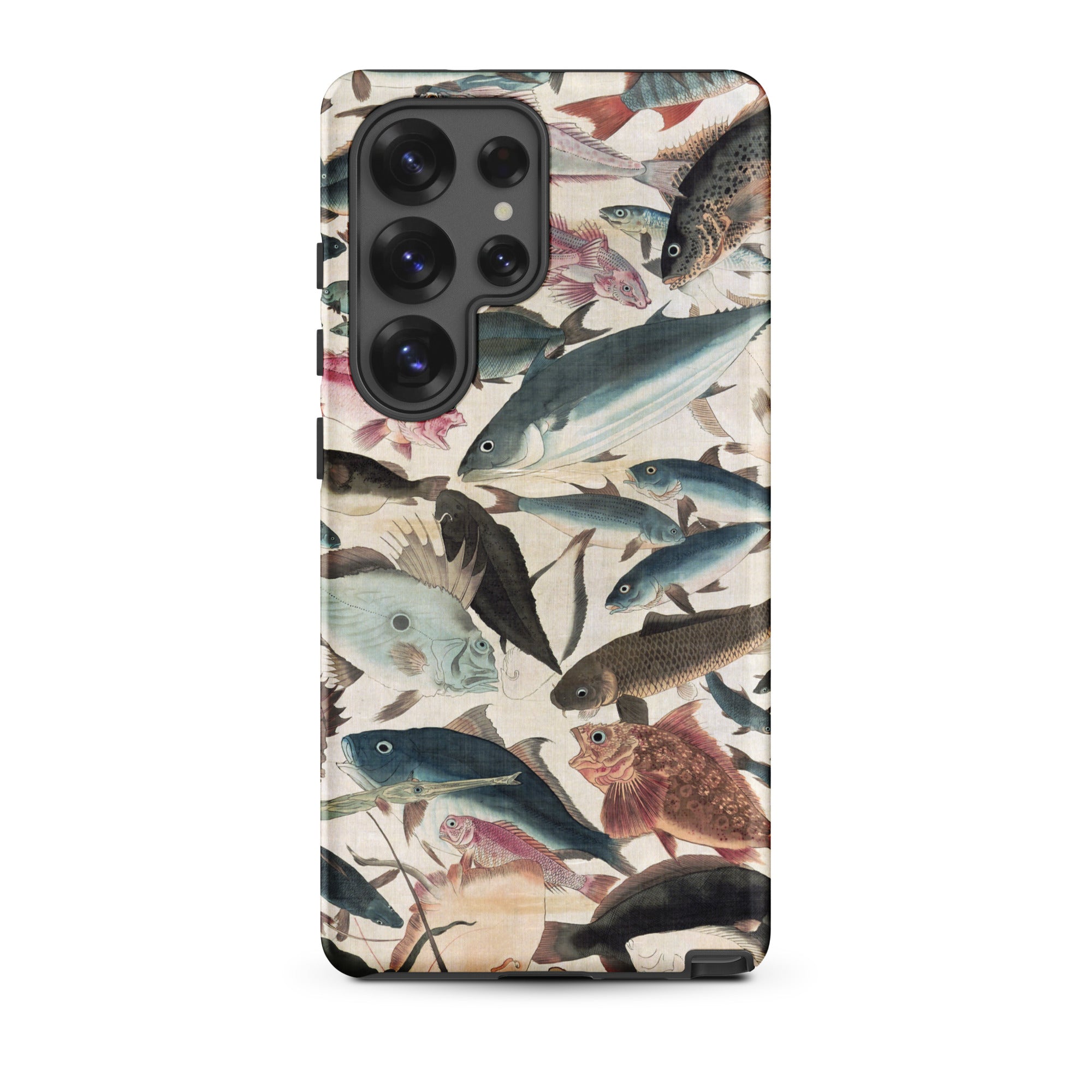 Fish Utagawa Yoshikazu Ocean Life Samsung Case, Galaxy S25 Ultra / Matte, Phone Case Detailed Vintage Style Illustration Fish Species