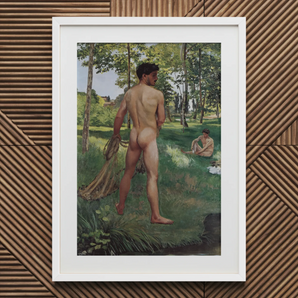 Fisherman with a Net - Frederic Bazille Fine Art Print
