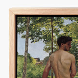 Fisherman with a Net - Frederic Bazille Fine Art Print / Canvas Framed Classical Oil Painting Nude Man, Pagan Fragment, Raw Choreography
