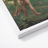 Fisherman with a Net - Frederic Bazille Fine Art Print / Canvas White Framed Classical Painting Bare Feet, Pagan Fragment, Raw Choreography
