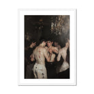 Fisticuffs Baroque Gay Fight Club Art Print, Framed Painting Shirtless Men