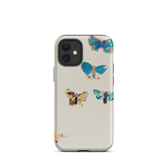Five Butterflies - Odilon Redon Watercolor Iphone Case, 12 Mini / Matte, Butterfly-patterned Phone Case