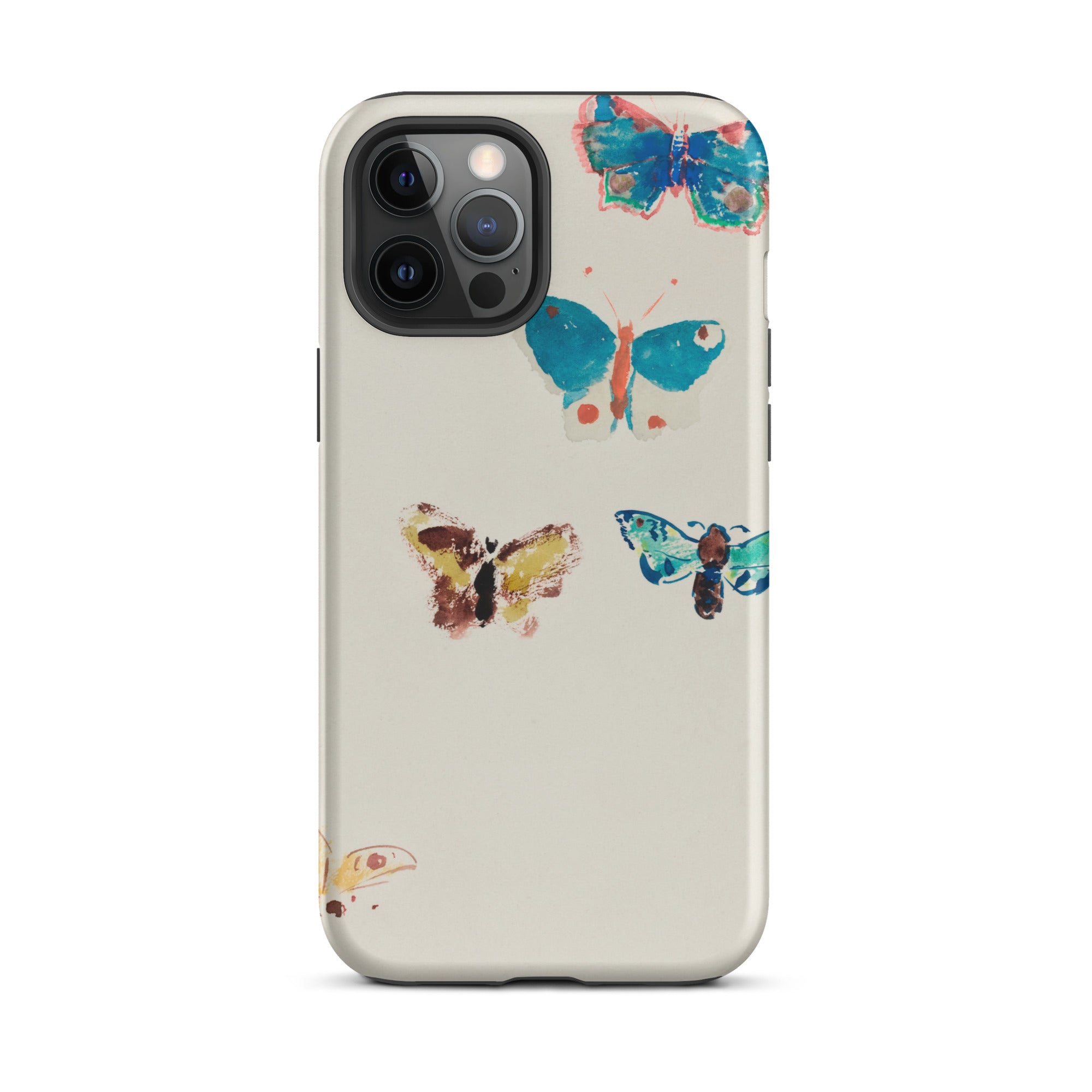 Five Butterflies Odilon Redon Watercolor Iphone Case, 12 Pro Max / Matte, Butterfly Patterned Phone Case