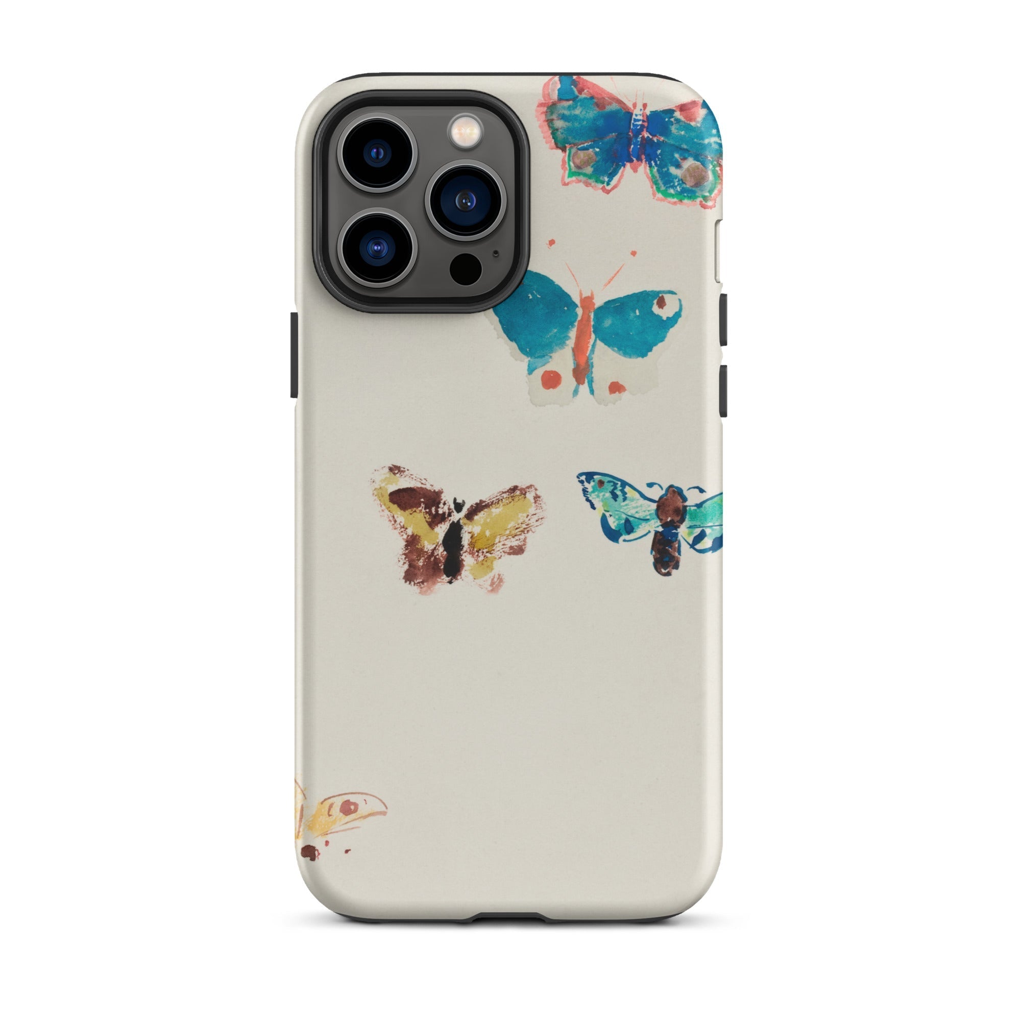 Five Butterflies Odilon Redon Watercolor Iphone Case, 13 Pro Max / Matte, Butterfly Patterned Iphone Case