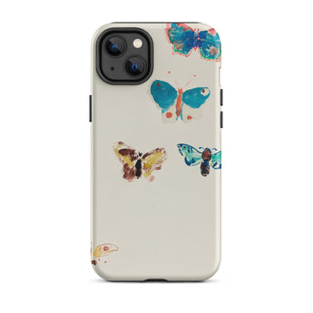 Five Butterflies - Odilon Redon Watercolor Iphone Case, 14 Plus / Matte, Butterfly-patterned Phone Case