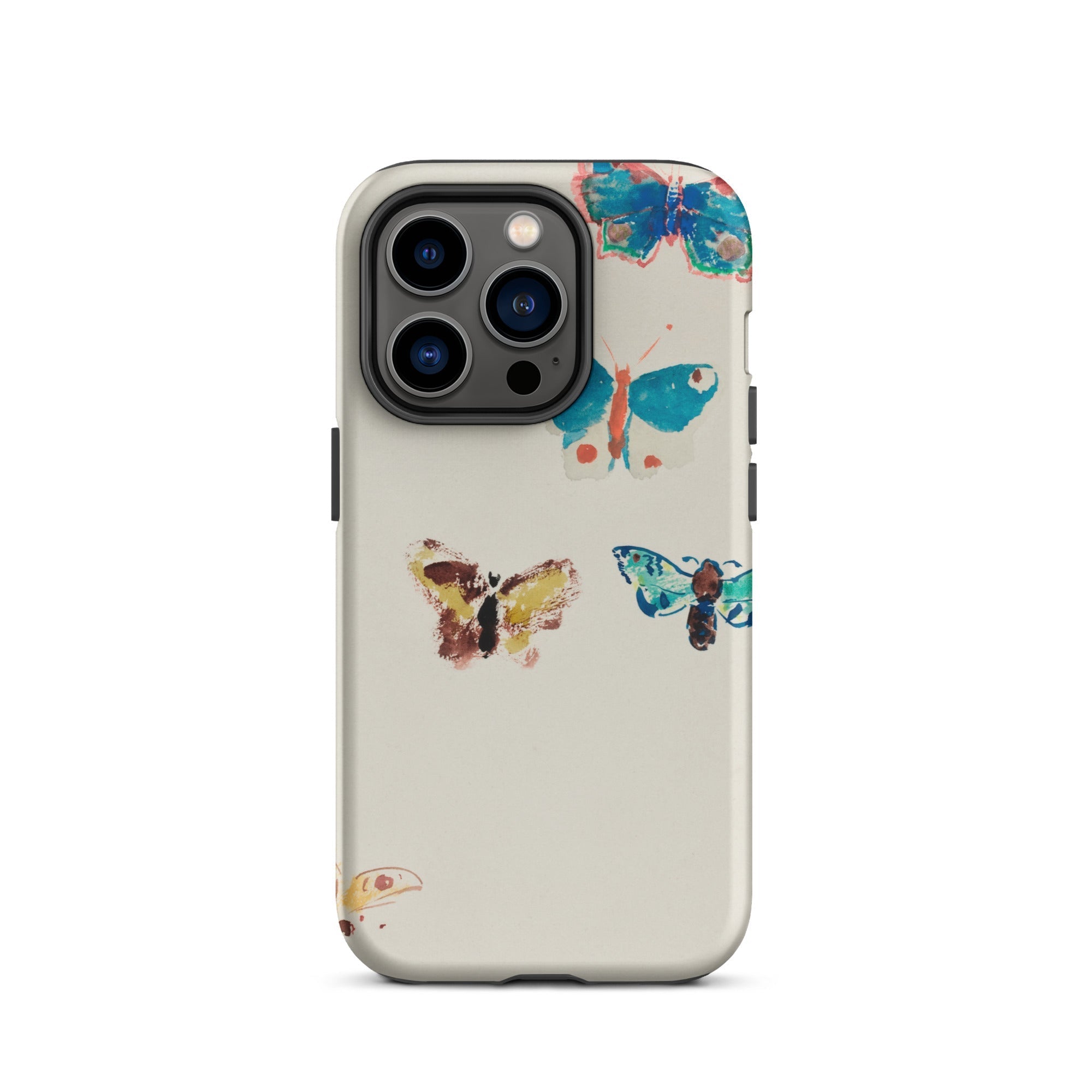 Five Butterflies Odilon Redon Watercolor Iphone Case, 14 Pro / Matte, Butterfly Patterned Phone Case