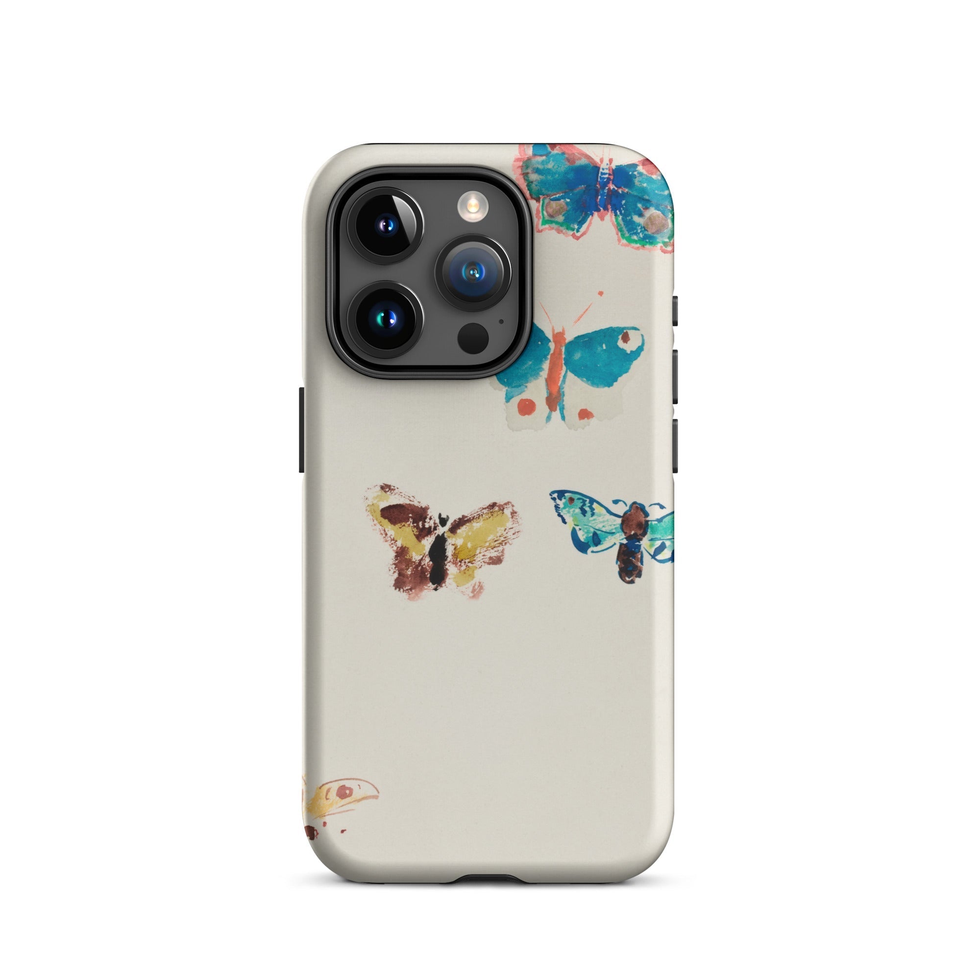 Five Butterflies Odilon Redon Watercolor Iphone Case, 15 Pro / Matte, Butterfly Patterned Phone Case