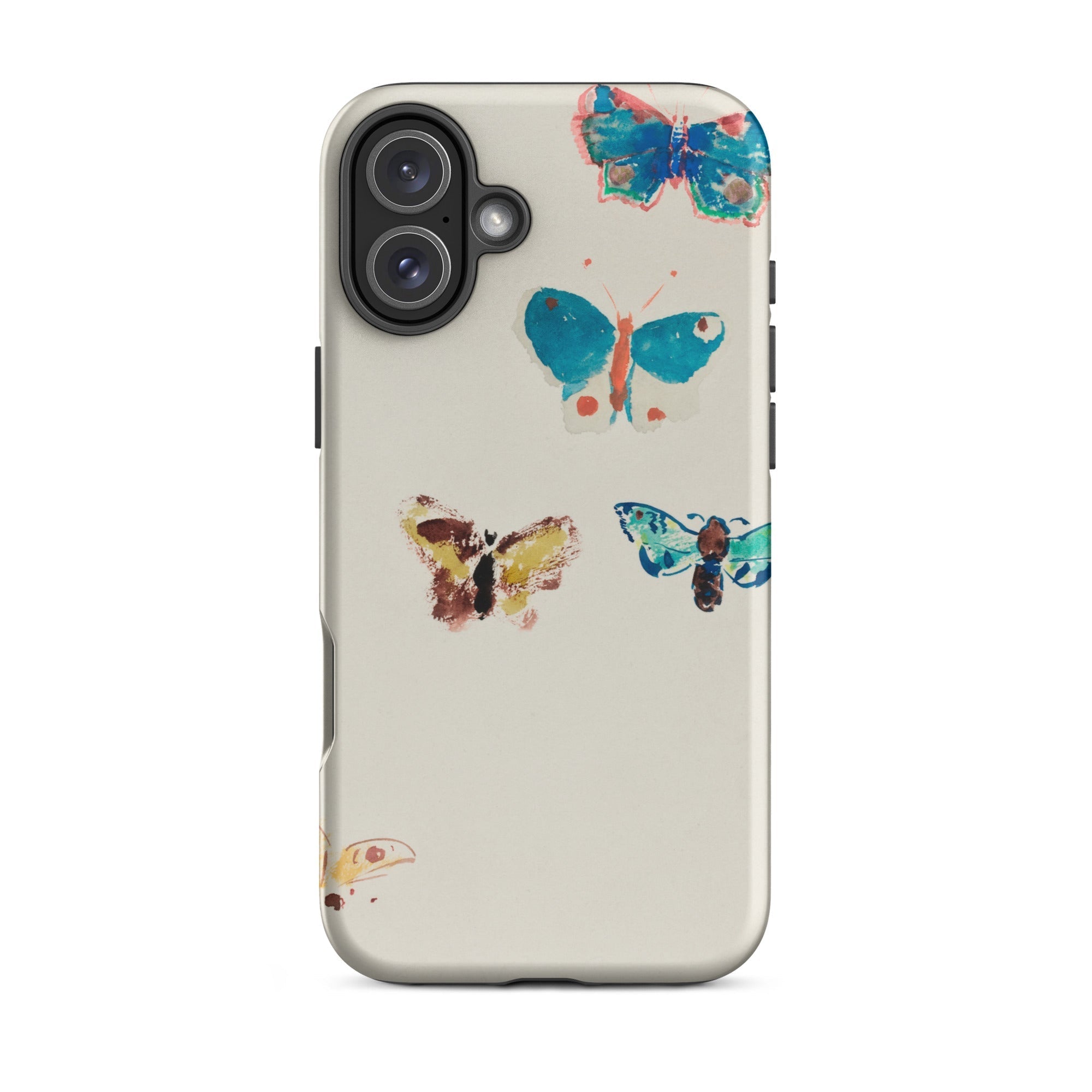 Five Butterflies Odilon Redon Watercolor Iphone Case, 16 Plus / Matte, Butterfly Patterned Phone Case